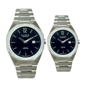 ساعت مچی ست الکسا مدل 2003 و 2004 رنگ سیلور مشکی
