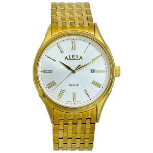 ساعت مچی مردانه الکسا مدل 2011 طلایی سیلور