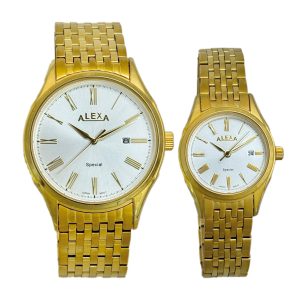ساعت مچی ست الکسا مدل 2011 و 2012 طلایی سیلور