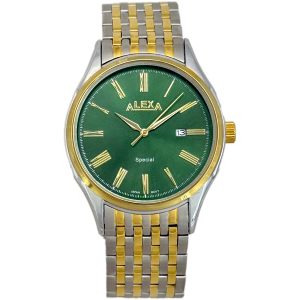 ساعت مچی مردانه ست الکسا مدل 2011 رنگ سبز طلایی