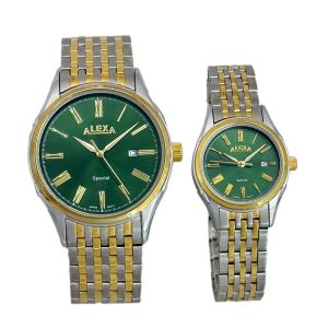 ساعت مچی ست الکسا مدل 2011 و 2012 رنگ سبز طلایی