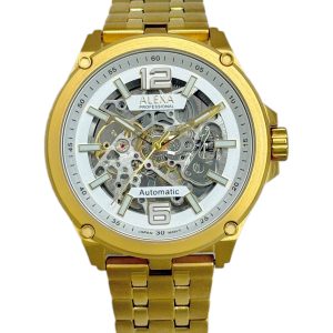 ساعت مچی مردانه الکسا مدل 2020 رنگ طلایی