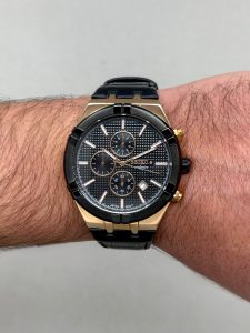ساعت مچی مردانه سیکو مدل 3118G رنگ مشکی و رزگلد روی مچ