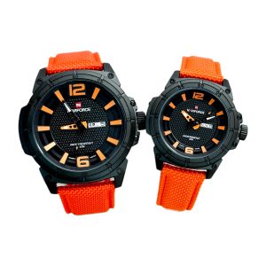 ساعت مچی ست ناویفورس مدل nf9066L و nf9066G مشکی و نارنجی