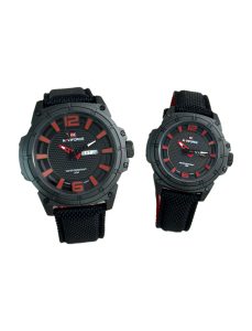 ساعت مچی ست ناویفورس مدل nf9066L و nf9066G مشکی و قرمز