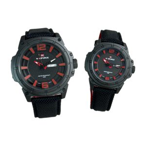 ساعت مچی ست ناویفورس مدل nf9066L و nf9066G مشکی و قرمز