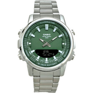 ساعت مچی مردانه کاسیو مدل AMW-880D-3AVDF سبز و سیلور