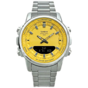ساعت مچی مردانه کاسیو مدل AMW-880D-9AVDF زرد و سیلور